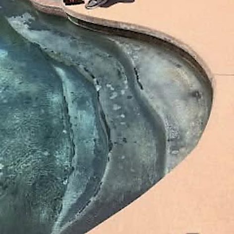Murky, discolored pool water before ASJEM Pools cleaning